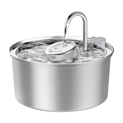 Round Pet Fountain with Faucet Spout and Slope Top