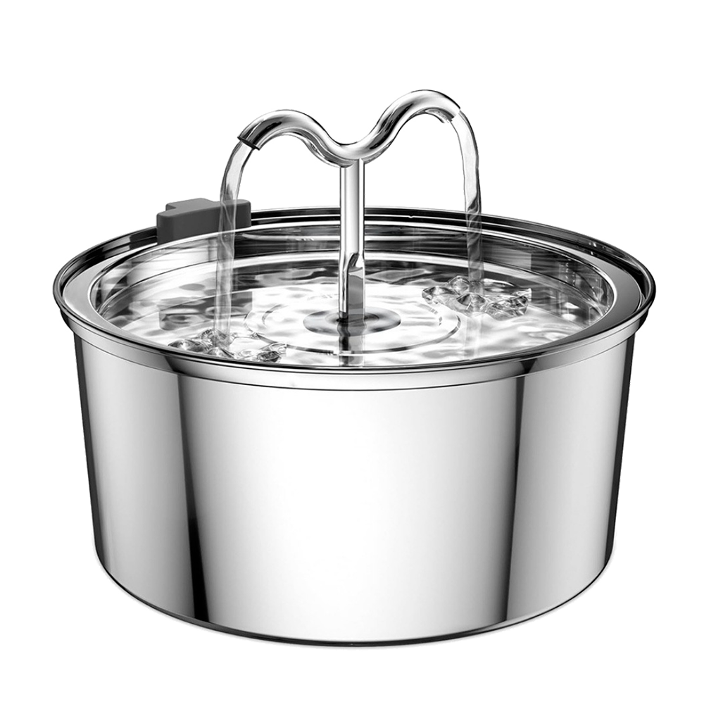 Round Pet Fountain with Bullhorn Spouts